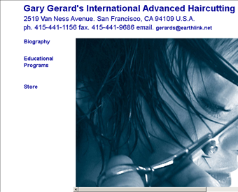 Gary Gerard's International Advanced Haircutting Seminars web screenshot