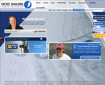 OCSC Sailing School San Francisco Bay web screenshot