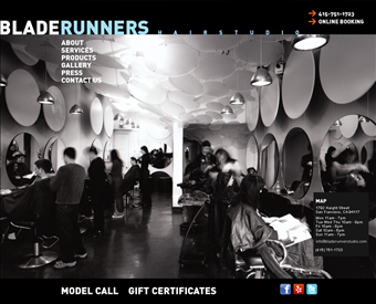 Blade Runners Hair Studio web screenshot