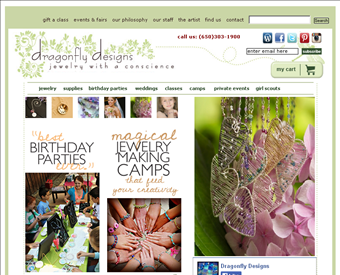 Dragonfly Designs web screenshot