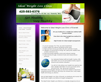 Ideal Weight Loss web screenshot