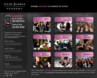 Gene Juarez Salons & Spas web screenshot
