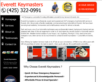 Everett Keymasters web screenshot