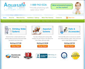 AquaSafe Systems - Water Filter Seattle web screenshot