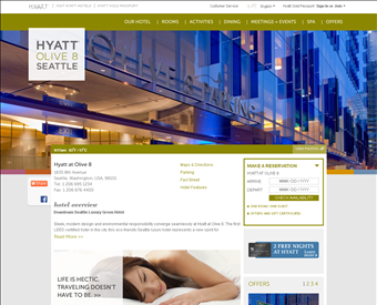 Hyatt at Olive 8 web screenshot
