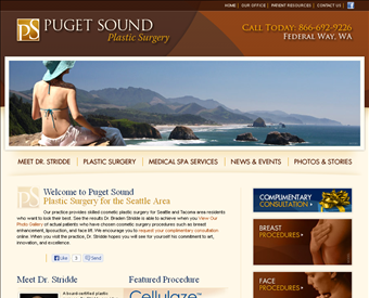 Puget Sound Plastic Surgery web screenshot