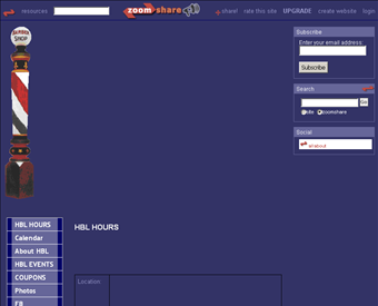 HBL Barbershop web screenshot