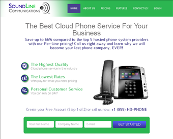 SoundLine Communications web screenshot