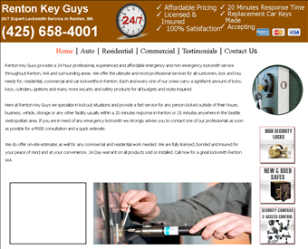 Renton Key Guys web screenshot