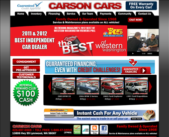 Carson Cars web screenshot