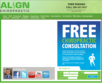 Align Chiropractic web screenshot
