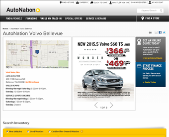 AutoNation Volvo Bellevue web screenshot