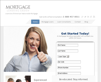 Mortgage Lending Group web screenshot