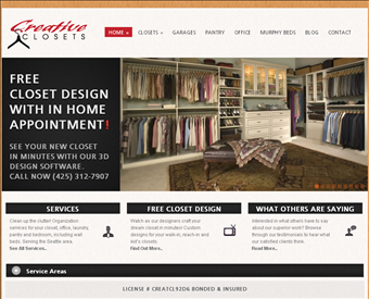 Creative Closets LLC web screenshot