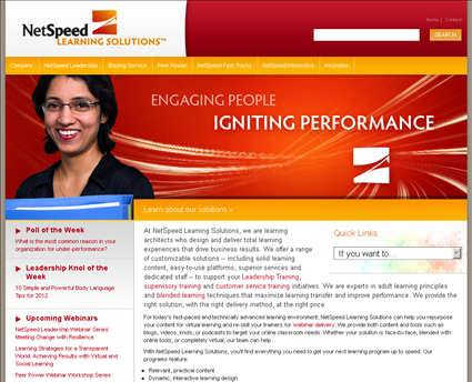 NetSpeed Learning Solutions web screenshot