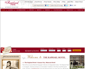 The Raphael Hotel web screenshot