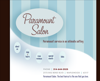 Paramount Salon Inc web screenshot