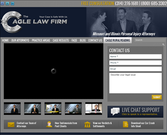 The Cagle Law Firm web screenshot