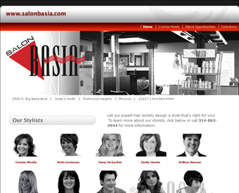 Salon Basia Hair Salon web screenshot