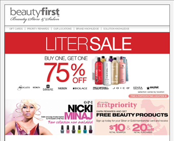 Beautyfirst web screenshot