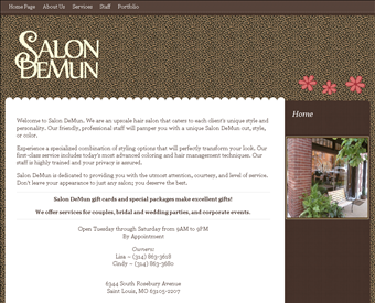 Salon Demun web screenshot
