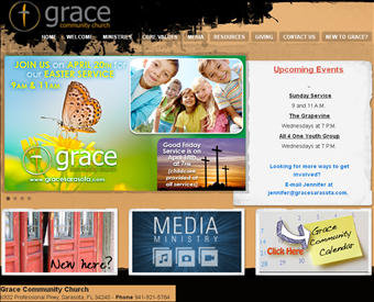 Grace Community Church web screenshot