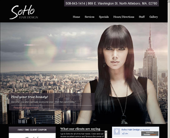 Soho Hair Design web screenshot