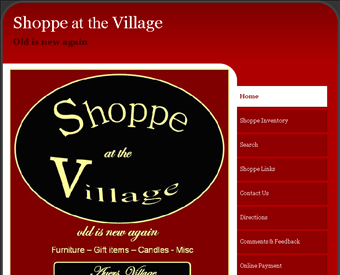 Shoppe at the Village web screenshot