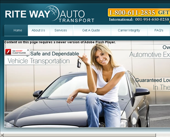 Rite Way Auto Transport web screenshot