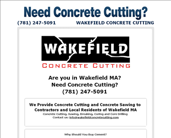 Wakefield Concrete Cutting web screenshot