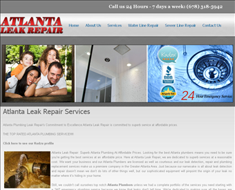 Atlanta Leak Repair web screenshot