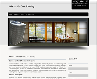 Atlanta Air Conditioning web screenshot