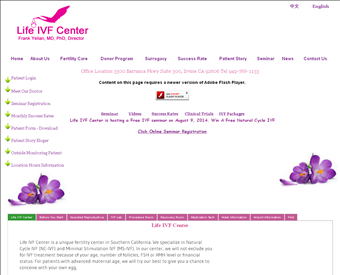 Life IVF Center web screenshot