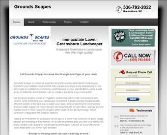 Grounds Scapes web screenshot