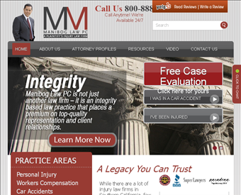 Manibog Law, PC web screenshot