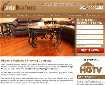 European Design Flooring web screenshot