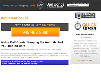 Bail Bonds Direct web screenshot