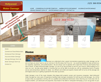 24 hrs Flood Rescue Hollywood web screenshot