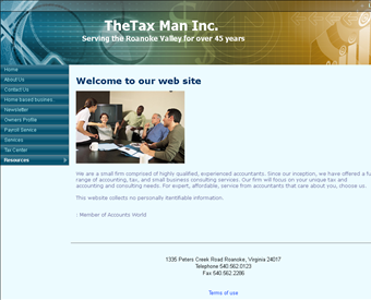 The Tax Man Inc. web screenshot