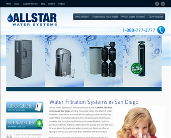 Allstar Water Systems web screenshot