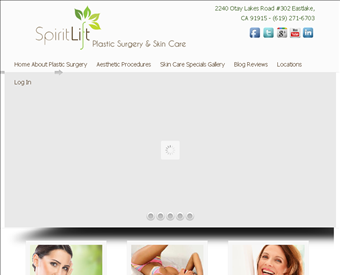 Spirit Lift Plastic Surgery & Skin Care web screenshot