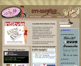 Pin Up Balm web screenshot