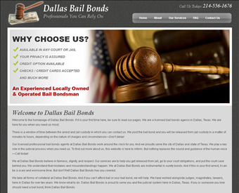 Bail Bonds Dallas web screenshot