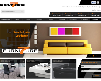 7 Furniture Miami web screenshot
