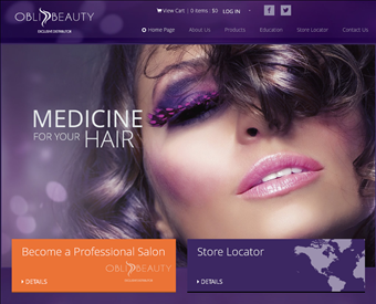 Obli Beauty web screenshot