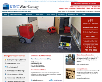 Fullerton 911 Flood Damage web screenshot