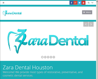 Zara Dental web screenshot