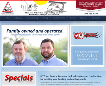 MTB Mechanical Inc. web screenshot