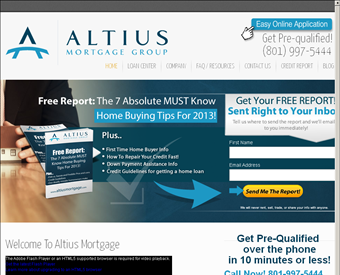 Altius Mortgage Group web screenshot