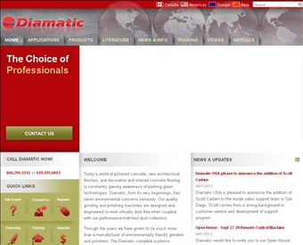 Diamatic USA web screenshot
